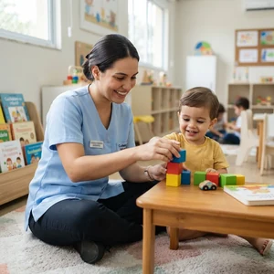 Cuidador Infantil e Assistente de Creche: capa do curso na educa